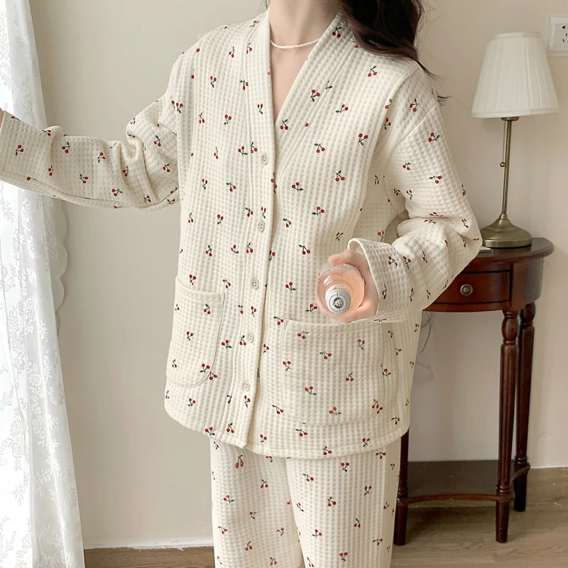 秋冬季空气棉月子服11-12月份产妇产后哺乳孕妇睡衣春秋加厚保暖