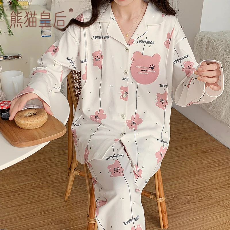 熊猫皇后月子服春秋款产后纯产妇哺乳孕妇睡衣夏季棉孕晚期可外穿