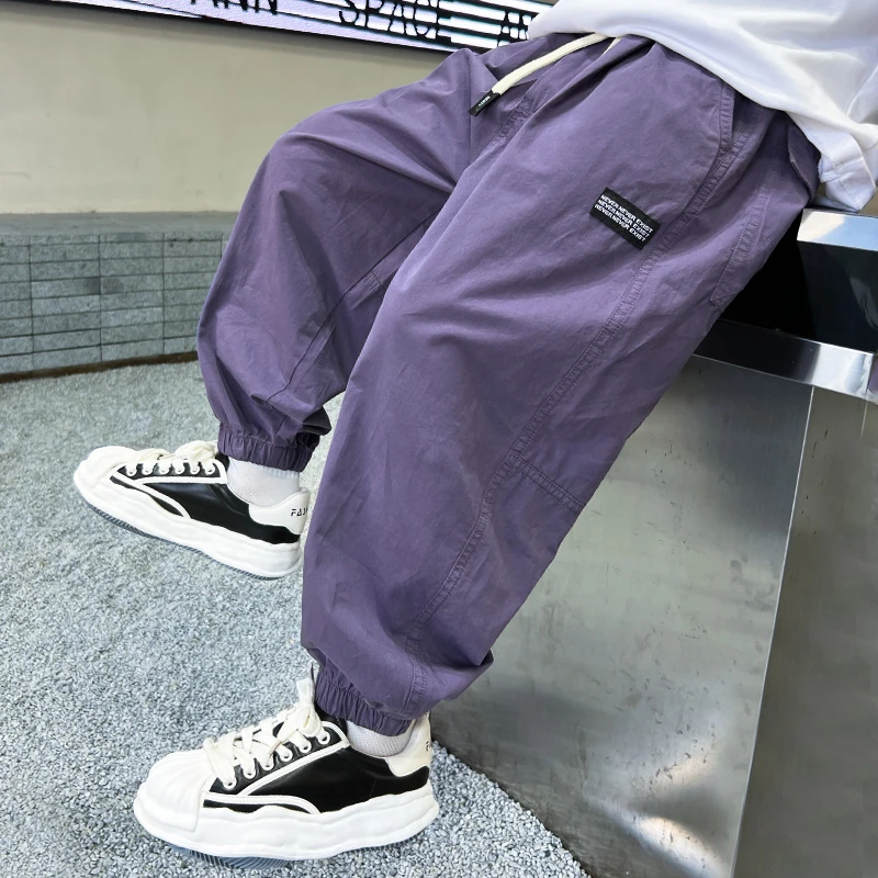 男童裤子夏季薄款宽松工装裤新款痞帅儿童夏装防蚊裤中小童夏款潮