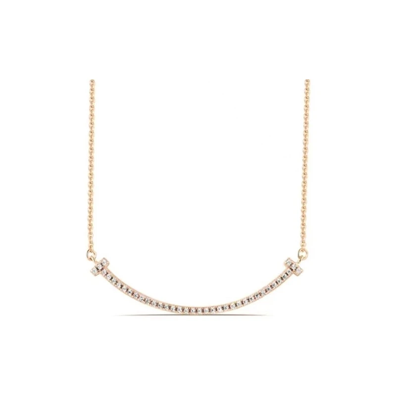 链子925银合成锆石 微笑镶嵌项链 ZF-B261/B262