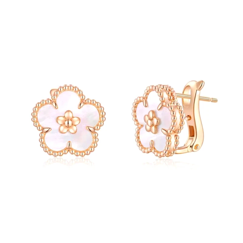 合金珐琅耳饰 气质百搭树枝梅典雅耳饰 ZF-A364