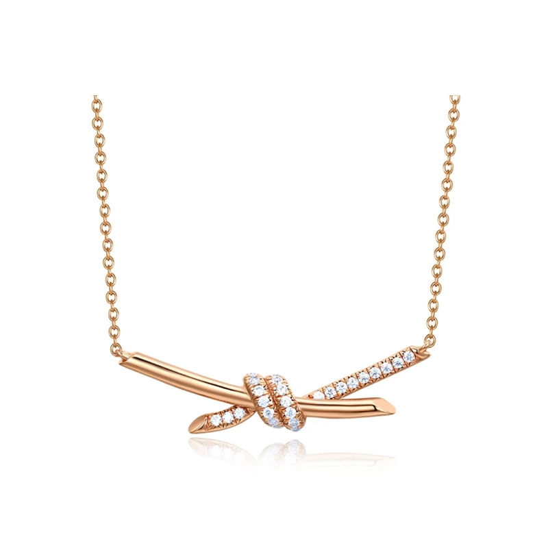 链子925银合成锆石 纽结项链2024新款时尚气质 ZH-B33