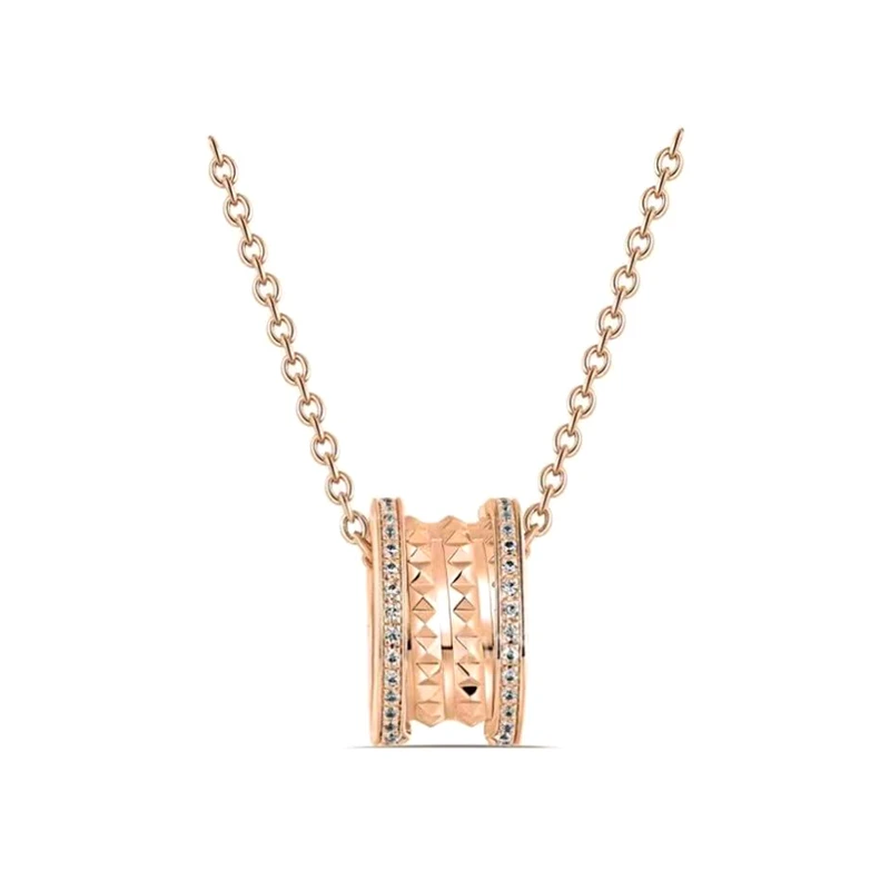 合金项链 弹簧双排镶嵌项链 ZT-B352