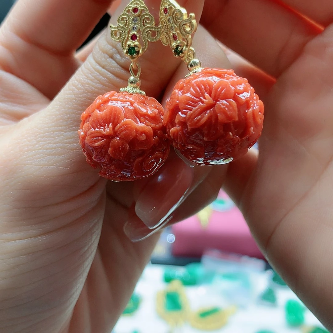 【闪购商品】玛瑙/玉髓耳坠未镶嵌