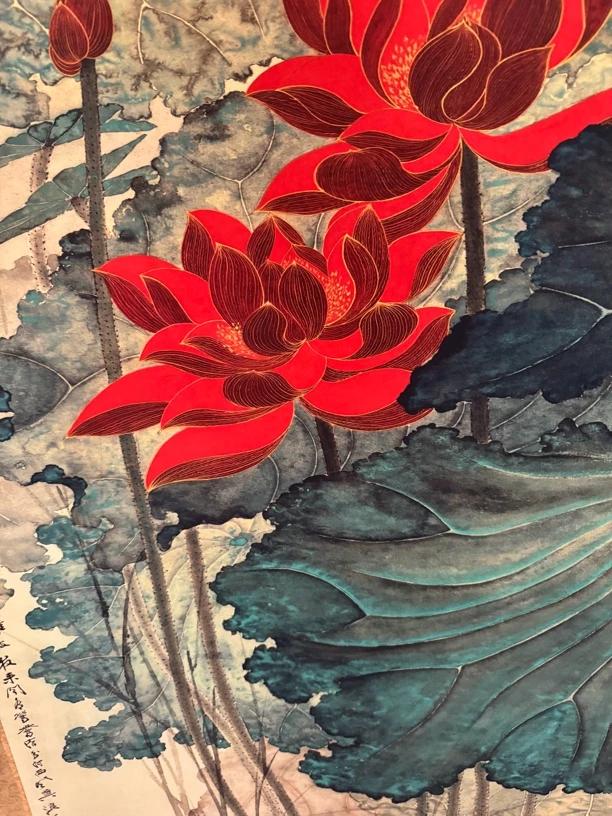 【闪购商品】精品装饰画荷花客厅玄关