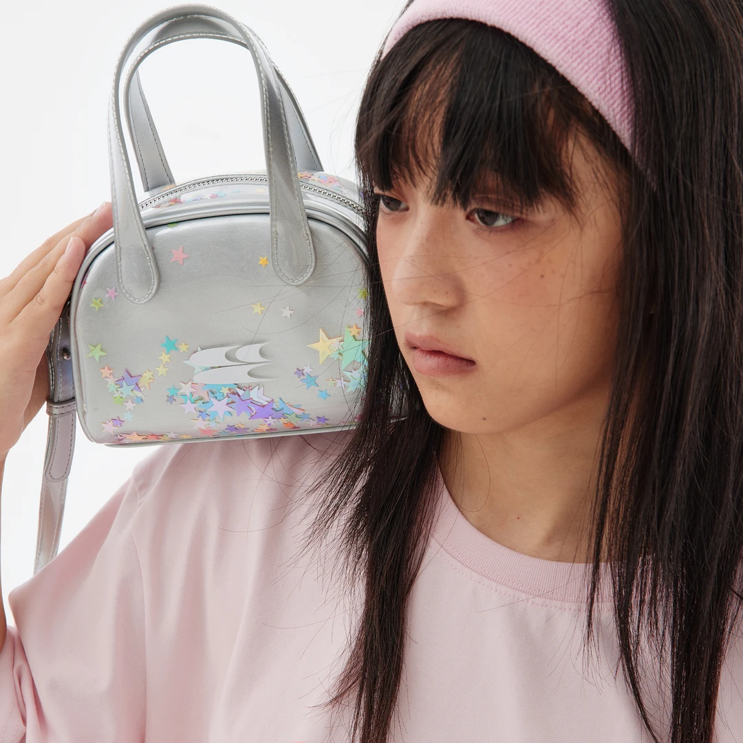 Crying center/哭喊中心Y2K星星闪亮亮可爱女孩迷你波士顿包