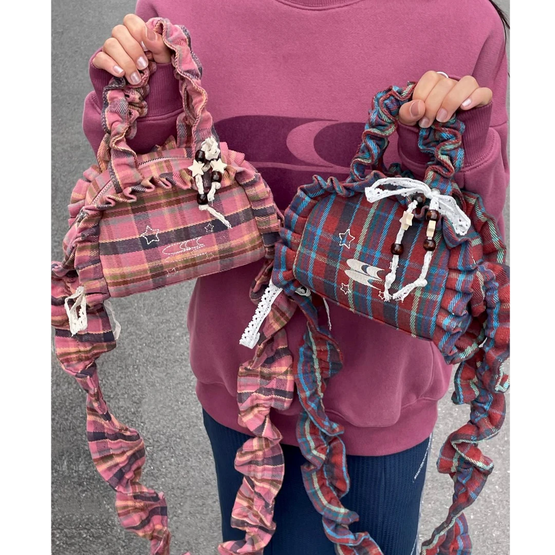 Crying center/哭喊中心格纹手工花边波士顿