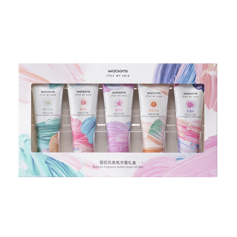 屈臣氏香氛手霜礼盒5支装秋冬护手霜保湿滋润