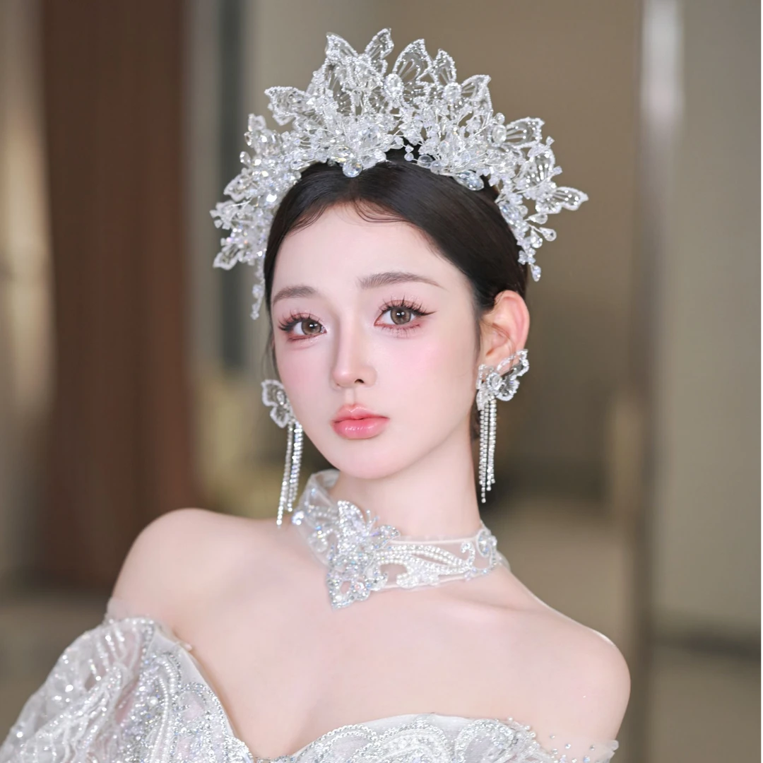 合金仿水晶婚庆饰品 30184新娘配饰百搭重工华丽轻奢婚服头饰