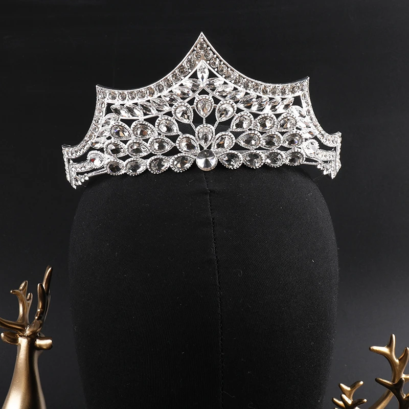 合金仿水晶婚庆饰品 00750新款韩式新娘皇冠精致气质婚礼配饰