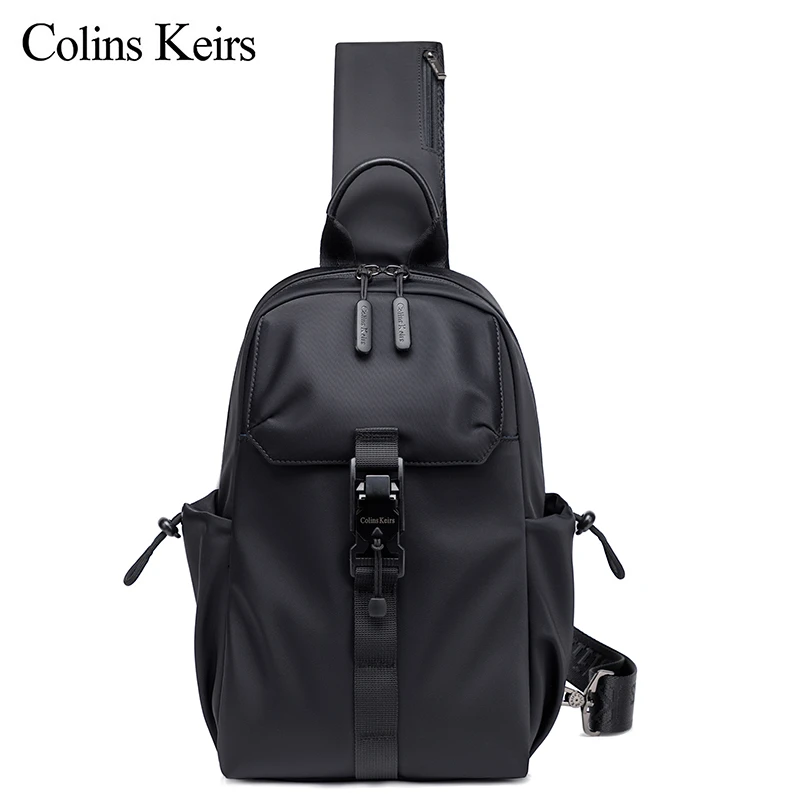 ColinsKeirs时尚男士多功能胸包休闲单肩斜挎包户外背包百搭潮流