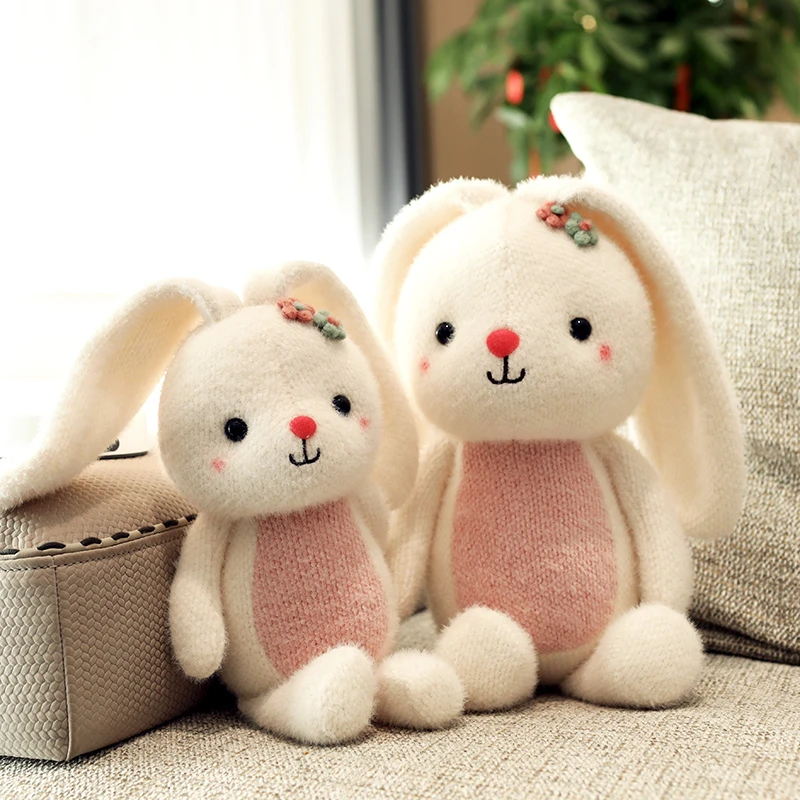 可爱长耳小兔子公仔毛绒玩具女孩床上抱睡觉布娃娃玩偶兔年吉祥物