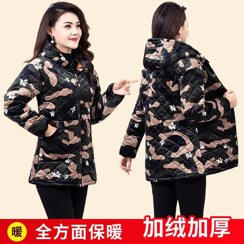 冬季加绒加厚罩衣女外穿上班工作服围裙小个子短款保暖耐脏棉服新