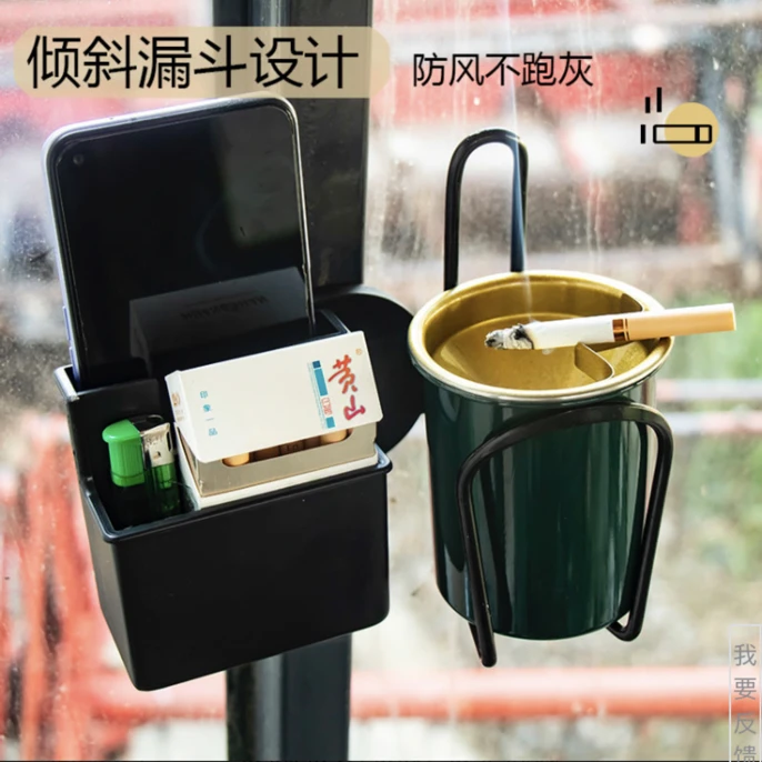 拖拉机收割机用品驾驶室烟灰缸磁铁置物架农用工具烟灰缸收纳盒