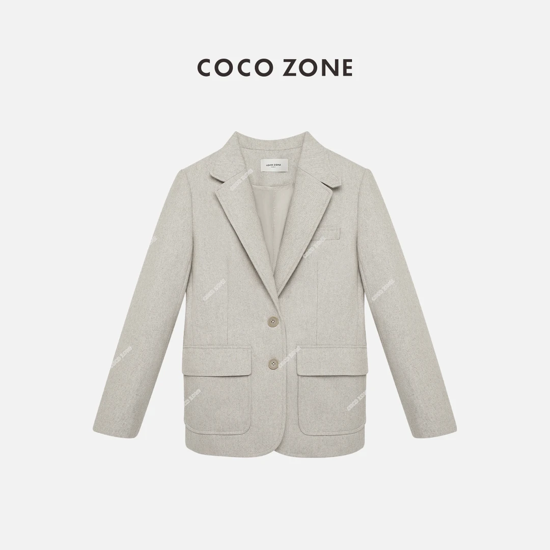 COCO ZONE 刘一一 法式高级感西装外套通勤西服上衣24C10104