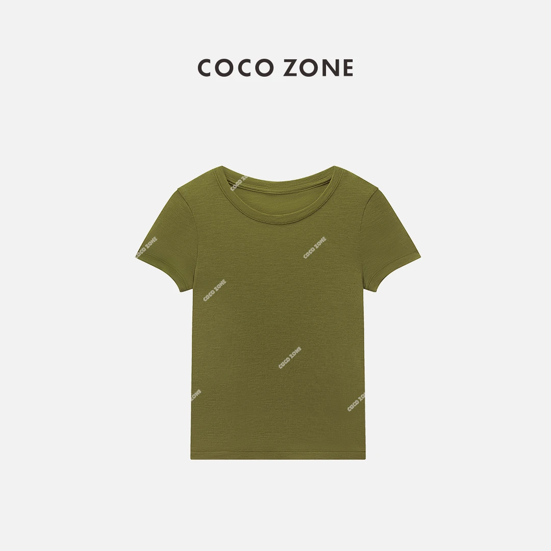 COCO ZONE 刘一一“维C”夏季休闲风上衣百搭时尚显瘦T恤CC1B1180