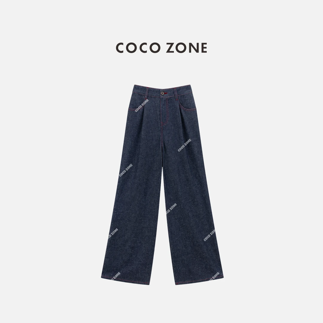 COCO ZONE 刘一一"轮廓裤"时尚复古休闲百搭通勤牛仔裤 CC1B1318