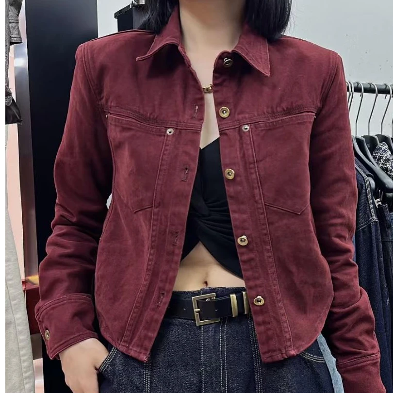 彩俏芝2024秋季新款牛仔外套女宽松百搭显瘦短款小个子夹克上衣