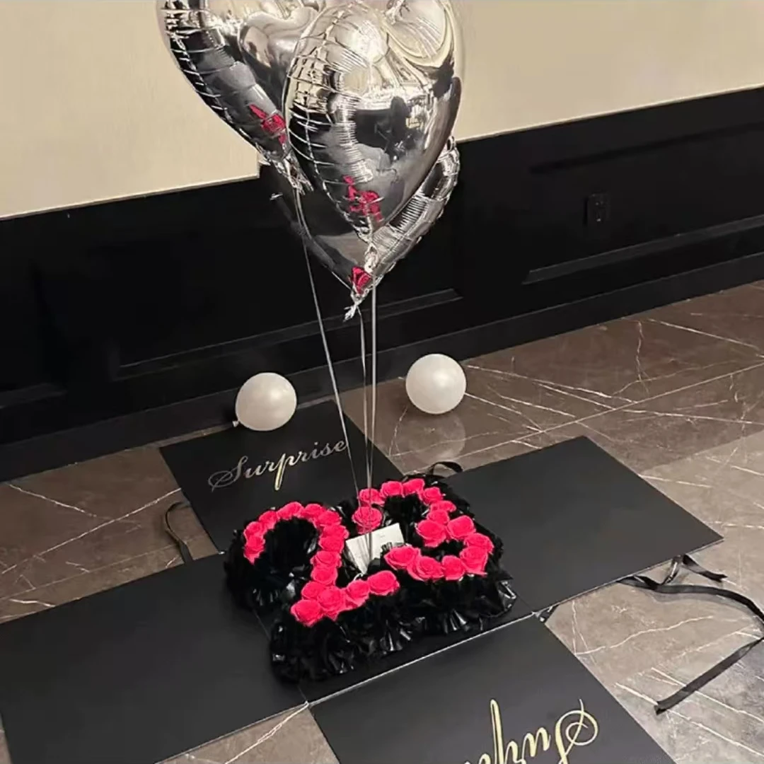 全国数字惊喜花盒生日礼盒花束鲜花速递全国同城配送女友生日礼物