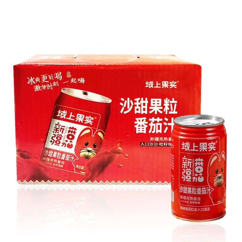 域上果实 新疆沙甜果粒番茄汁 310ml*12罐/箱 休闲饮品 新疆特产