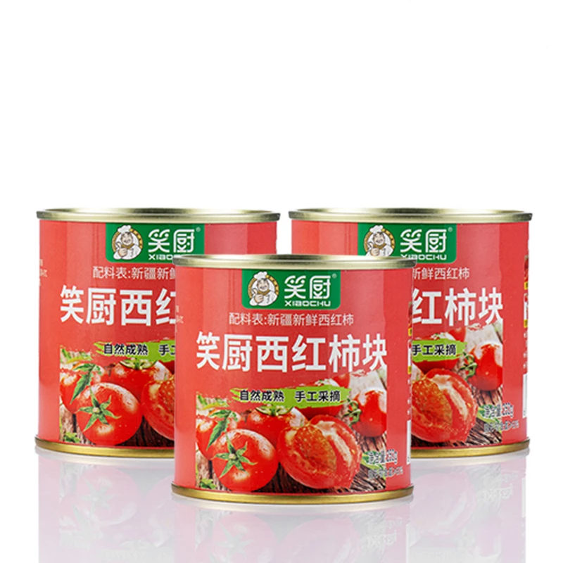 新疆笑厨自然熟西红柿块 番茄罐头 252克/罐 果蔬类食材 双仓发货