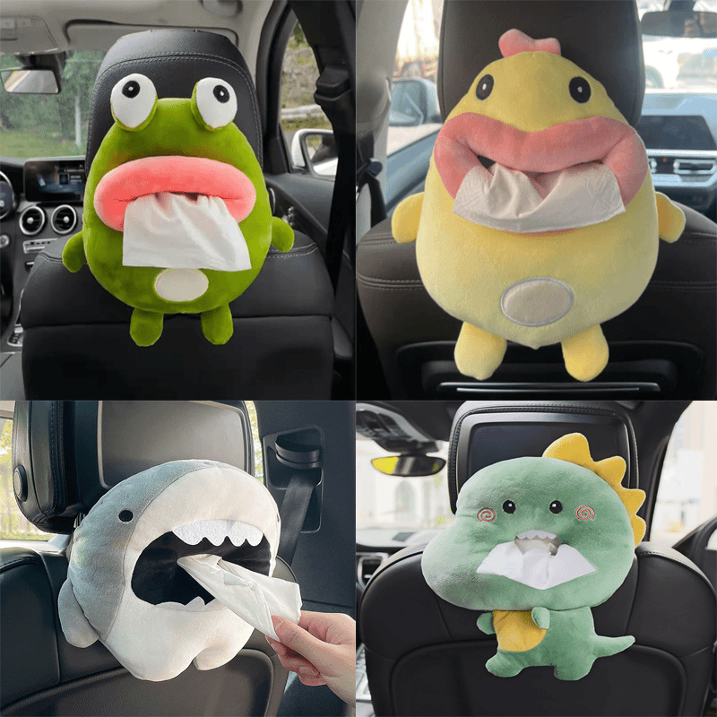 汽车卡通创意纸巾盒车载扶手箱抽纸盒车用椅背遮阳板挂式纸巾