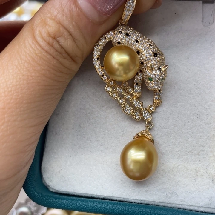 海水珍珠吊坠(不含链)银S925镶嵌