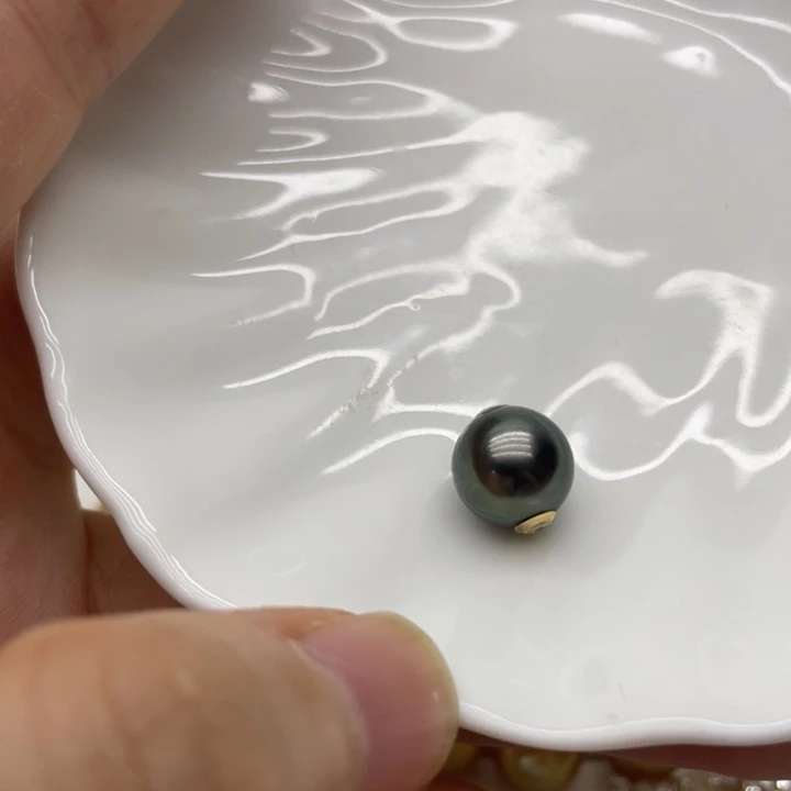 海水珍珠吊坠(不含链)18K金镶嵌