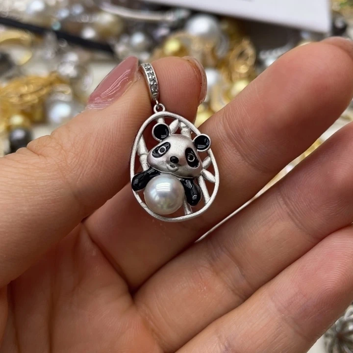 海水珍珠吊坠(不含链)银S925镶嵌