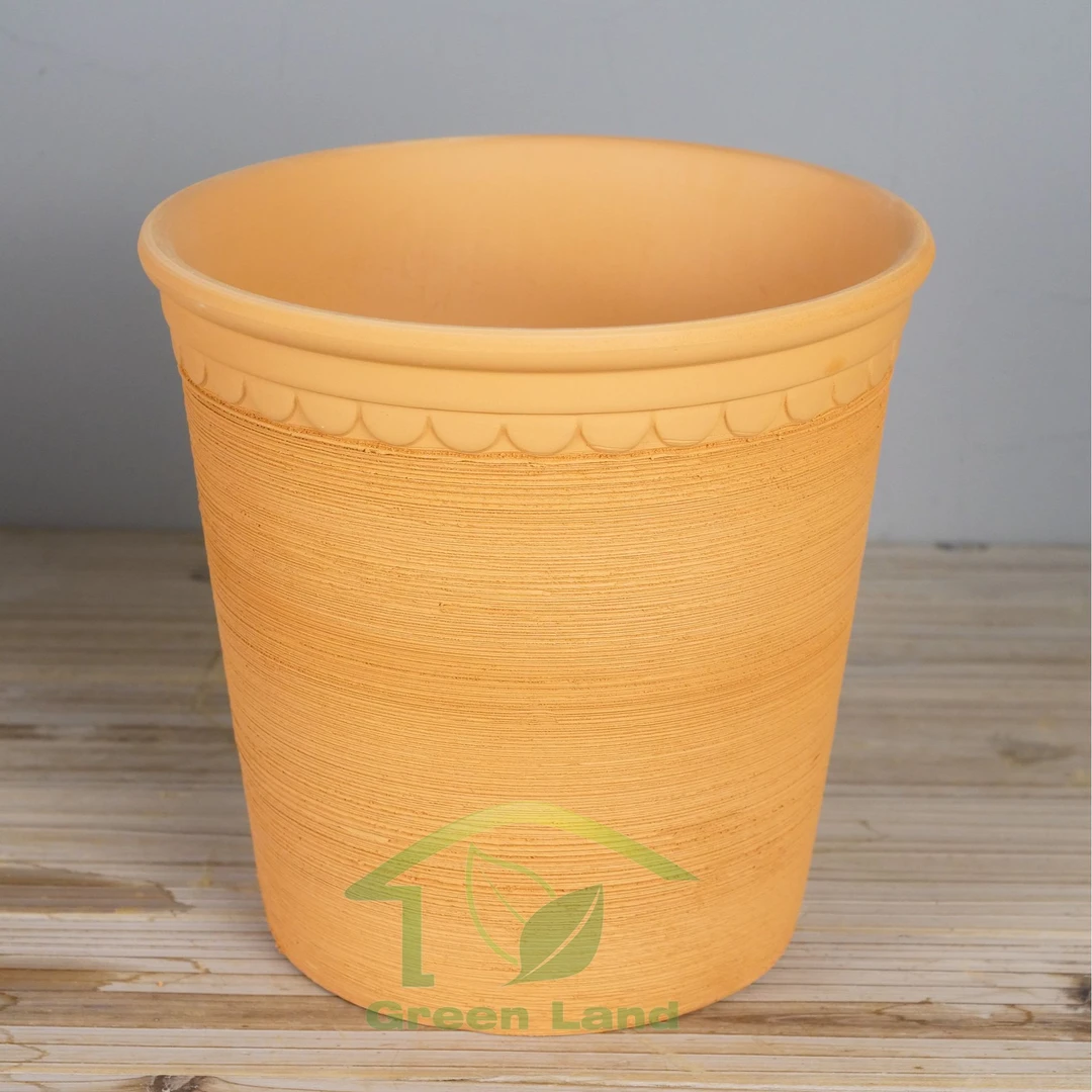 GREEN LAND绿家园在线出品1008/1红陶拉丝工艺盆适用朱顶红