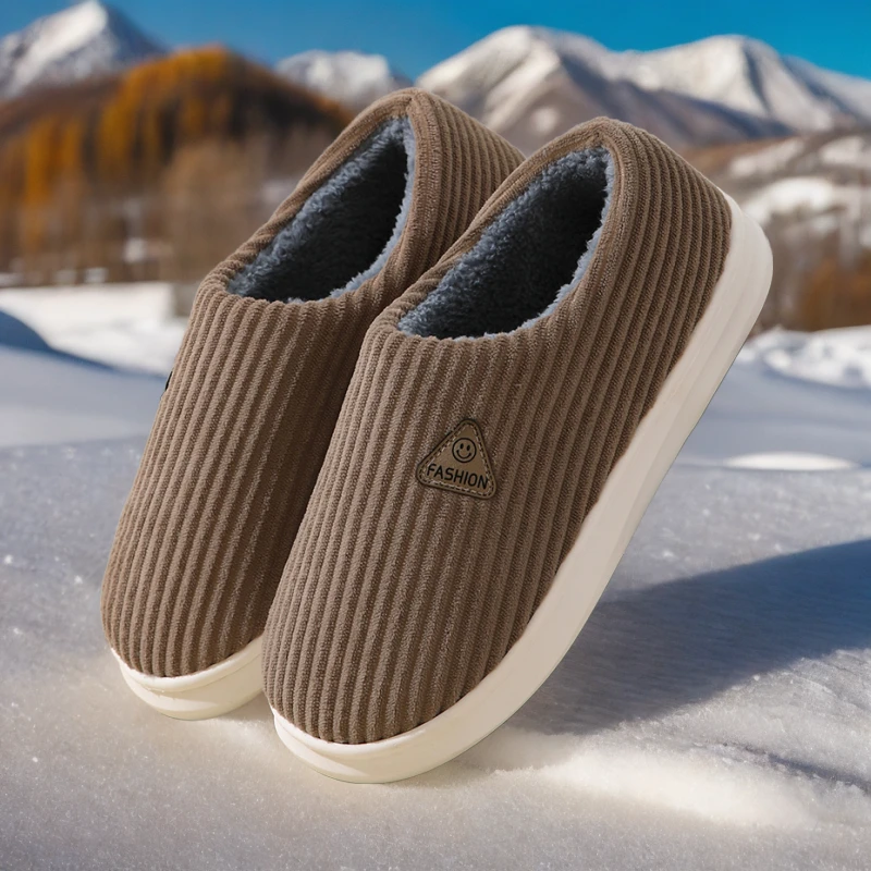冬季包脚后跟跟棉拖鞋男士大码居家厚底防滑保暖棉鞋女居家棉拖鞋