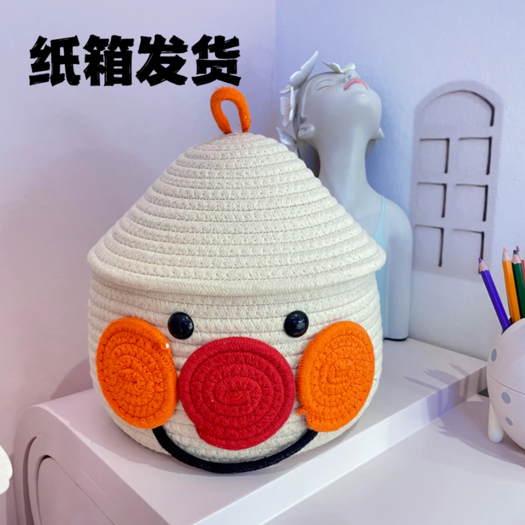 面包超人鸡蛋筐玩具糖果收纳盒可爱卡通创意玄关收纳筐整理盒笑脸