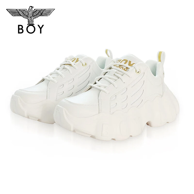 BOYLONDON复古老爹鞋秋季情侣款经典鹰标时尚休闲厚底潮鞋 N79004