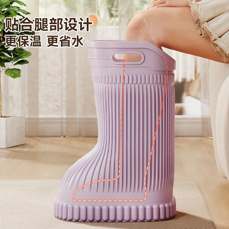 新款泡脚桶过小腿明星同款家用过膝泡脚桶靴恒温高深桶省水足浴盆
