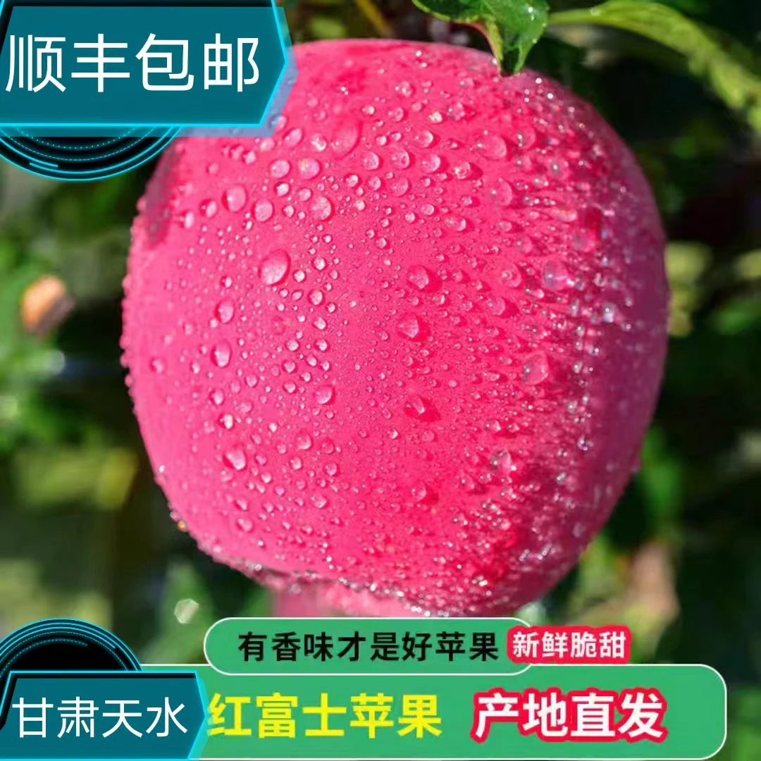 【顺丰包邮】甘肃天水红富士脆甜多汁产地直发整箱包邮