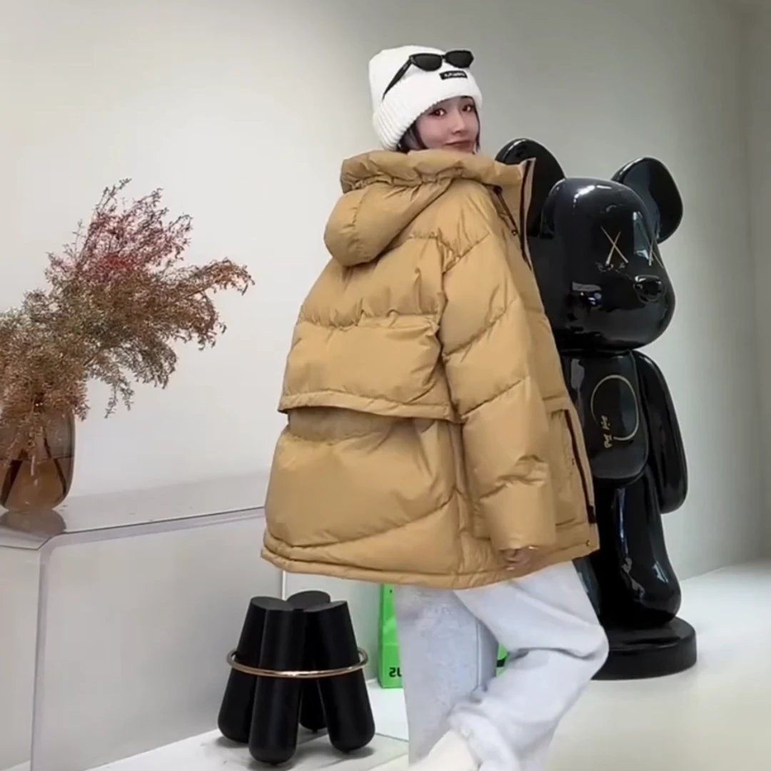 墨写正品冬季2024新款宽松加厚羽绒棉服外套8025