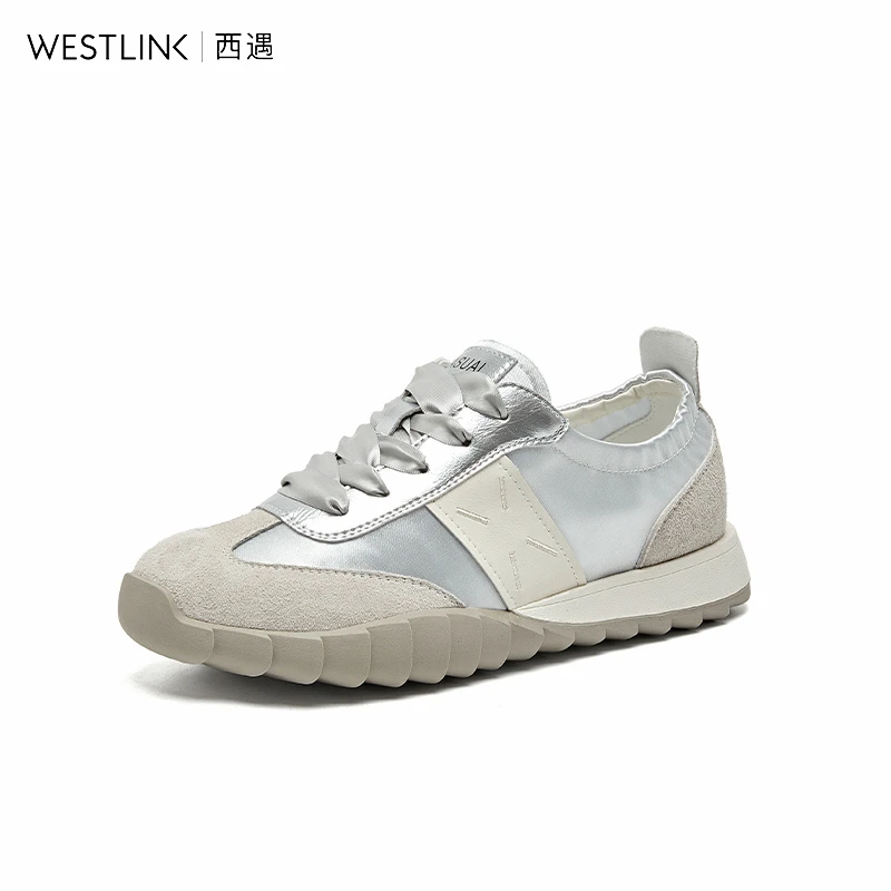Westlink/西遇2024夏季新款软底百搭休闲运动透气德训鞋阿甘鞋女