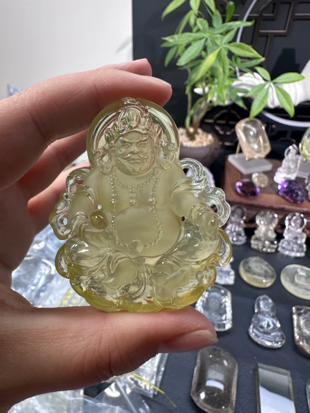 天然水晶吊坠颈链