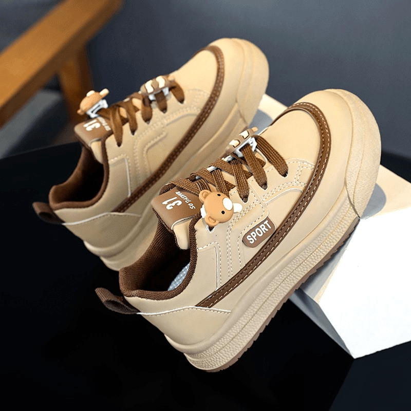 巴拉恩女童鞋2023秋季新款儿童运动鞋中大童女孩网面透气板鞋