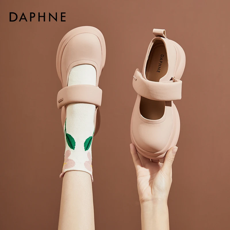 达芙妮玛丽珍鞋女2025年新款法式浅口一脚蹬单鞋一字带百搭乐福鞋