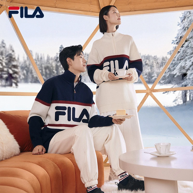 Fila/斐乐毛衣【绵羊毛】情侣款舒适保暖男女保暖针织衫F61M449402A