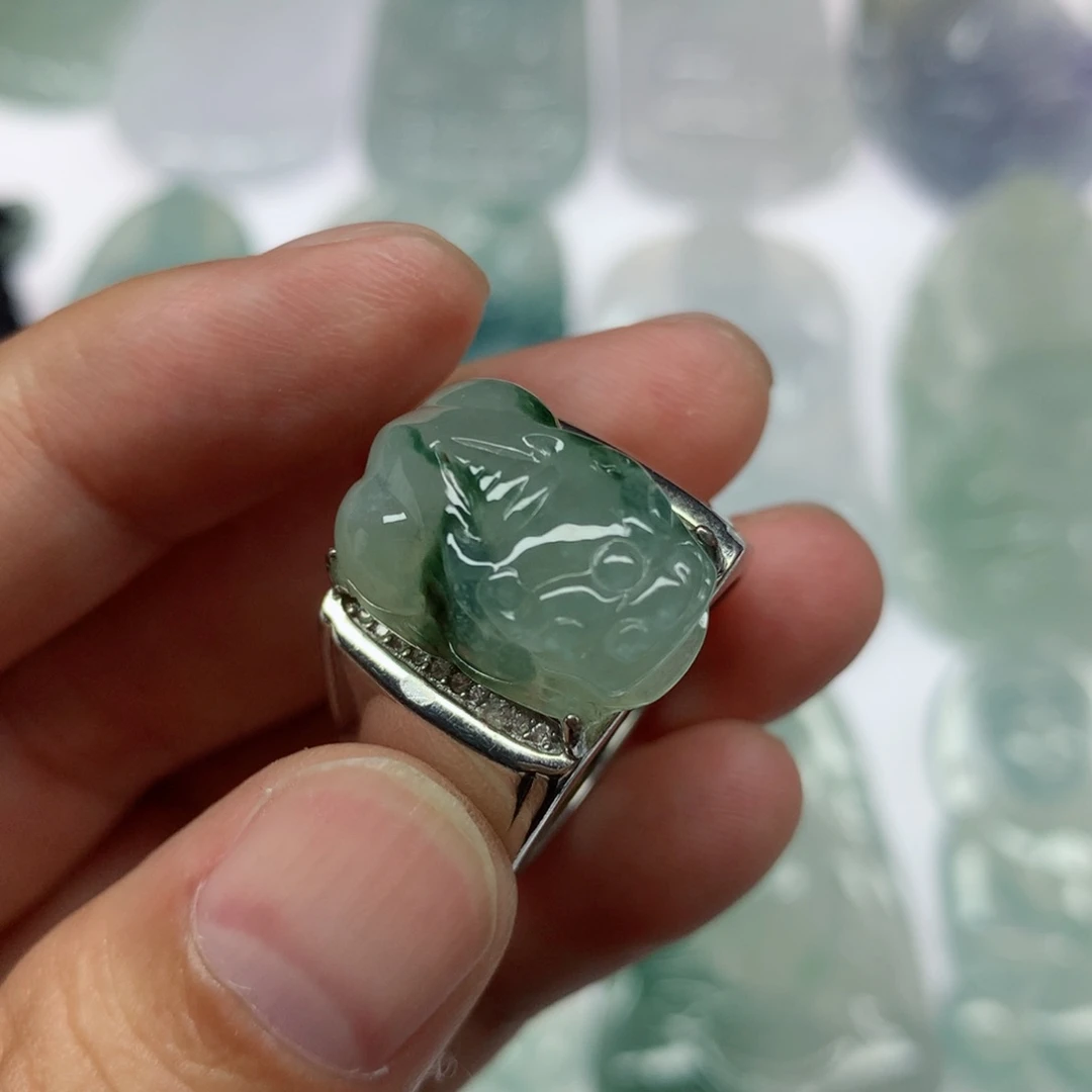 翡翠颈饰未镶嵌貔貅