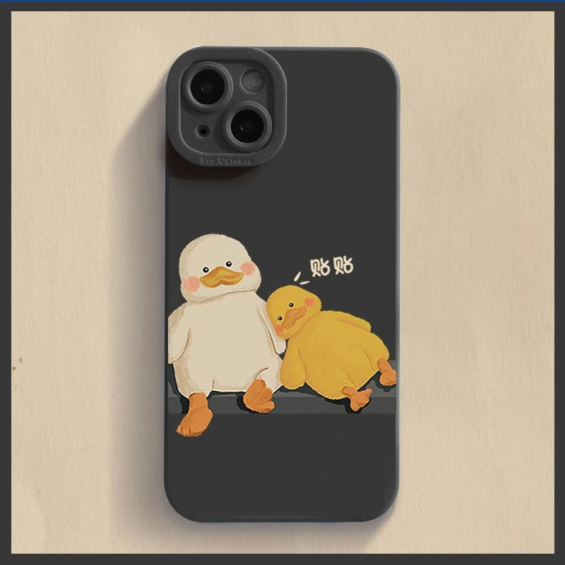 贴贴鸭苹果15/14手机壳iphone13promax全包12/11硅胶6s/xr/7plusX