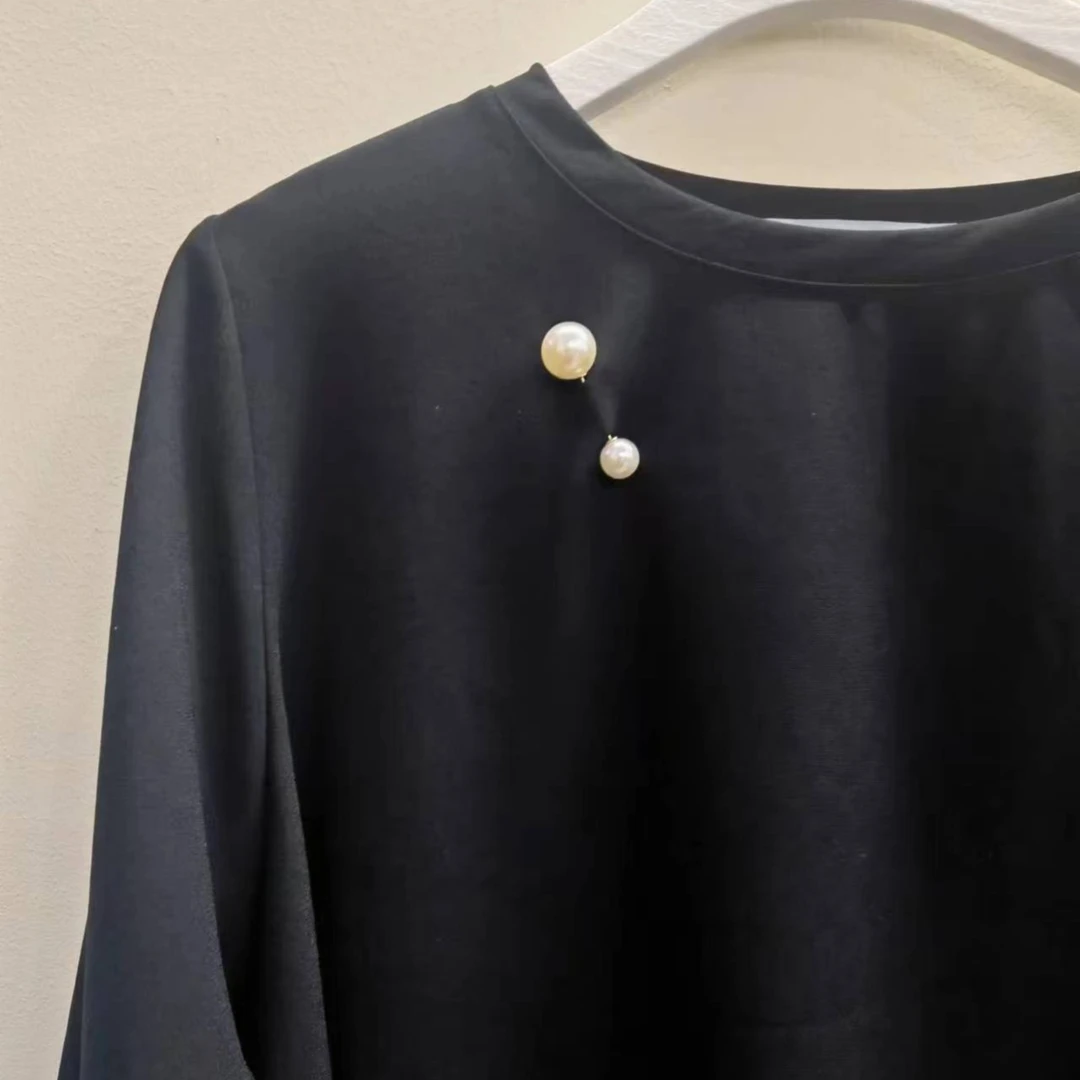 【xineba韩国鞋】2024新款娃娃衫女士高档大气上档次宽松圆领简约