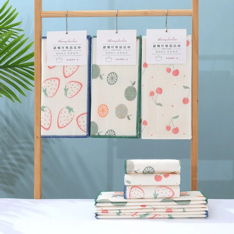 【3条】加厚洗碗布不粘油厨房抹布反复使用多功能百洁布吸水不掉毛