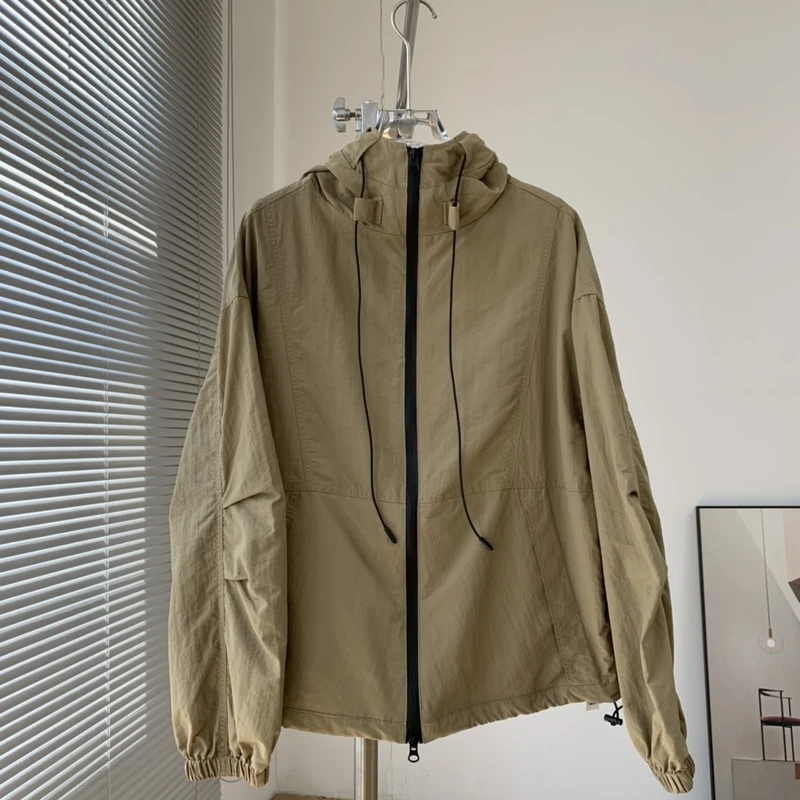 【若若美】X-1101运动连帽外套薄款休闲百搭防晒服宽松户外夹克