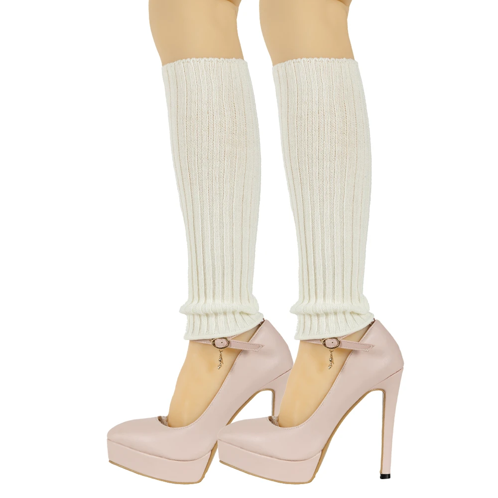 60CM粗针毛线腈纶保暖日系学院风百搭jk袜套 堆堆袜腿套