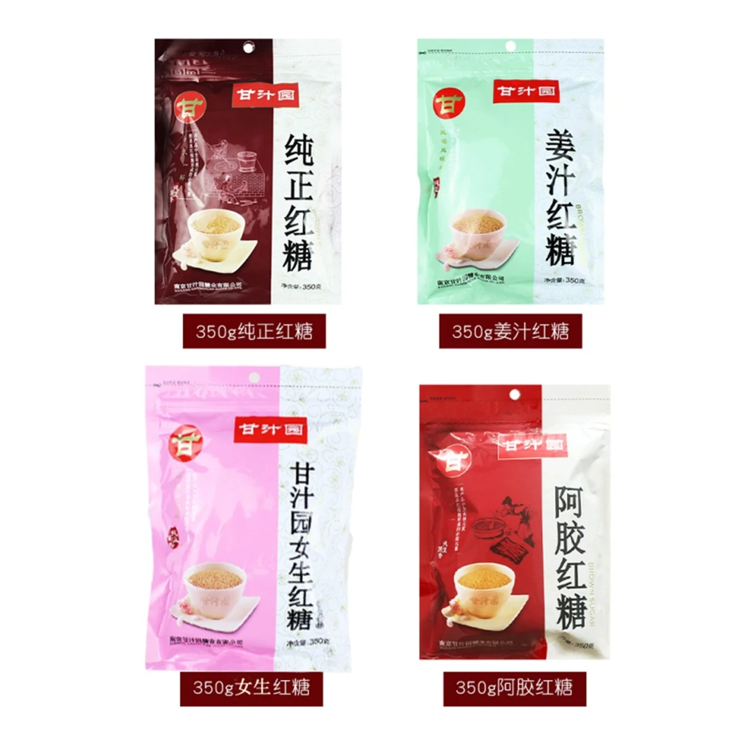 甘汁园纯正红糖粉袋装350g甘蔗熬制姜汁阿胶益母女生大姨妈经期