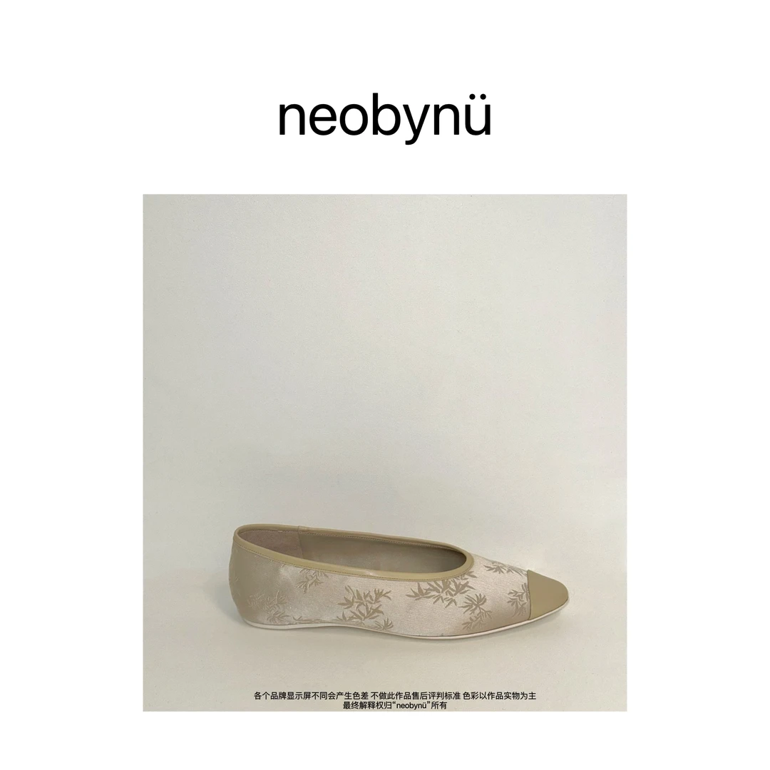 【neobynü】2330-6 新中式舒适百搭复古优雅平底鞋