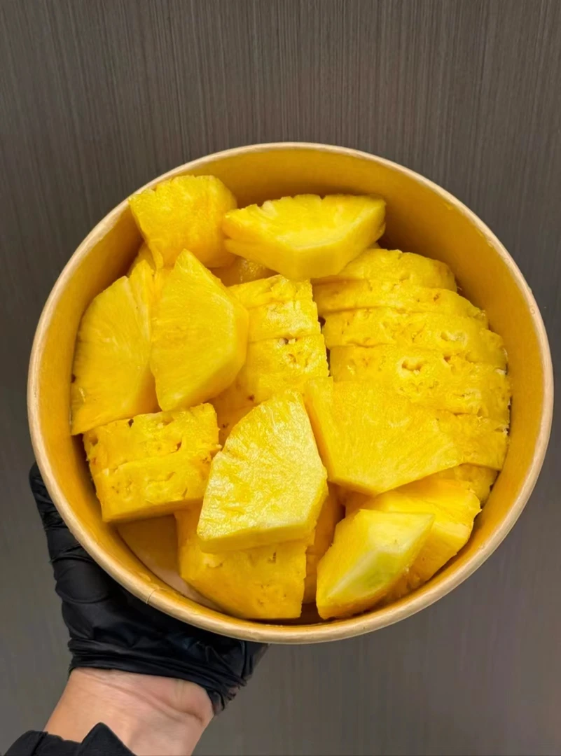 【鲜果切】金钻凤梨一盒600g菠萝同城送